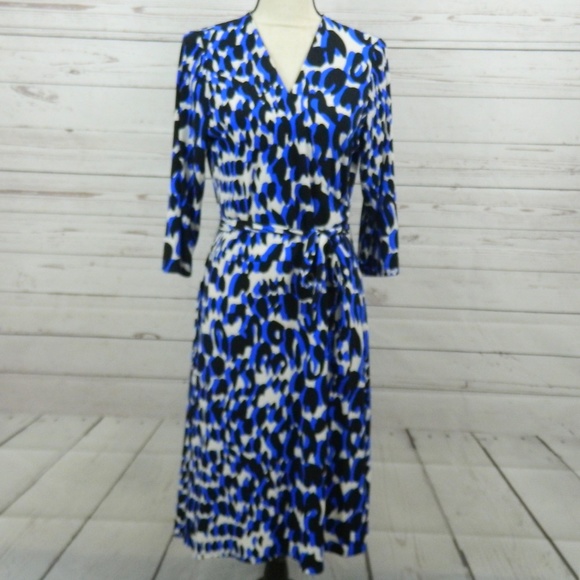 leota reye jersey faux wrap dress